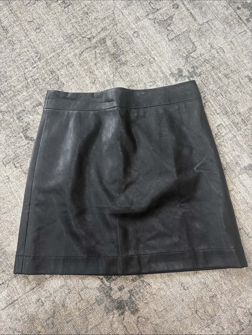 J. Crew Black Leather Mini Skirt
